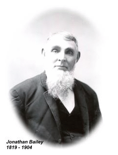 Portrait of Jonathan Bailey in his senior years.  He lived from 1819 to 1904.