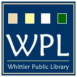 A logo for the Whittier Public Library