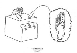 Illustration of Marsdens' shoe fitting x-ray machine.