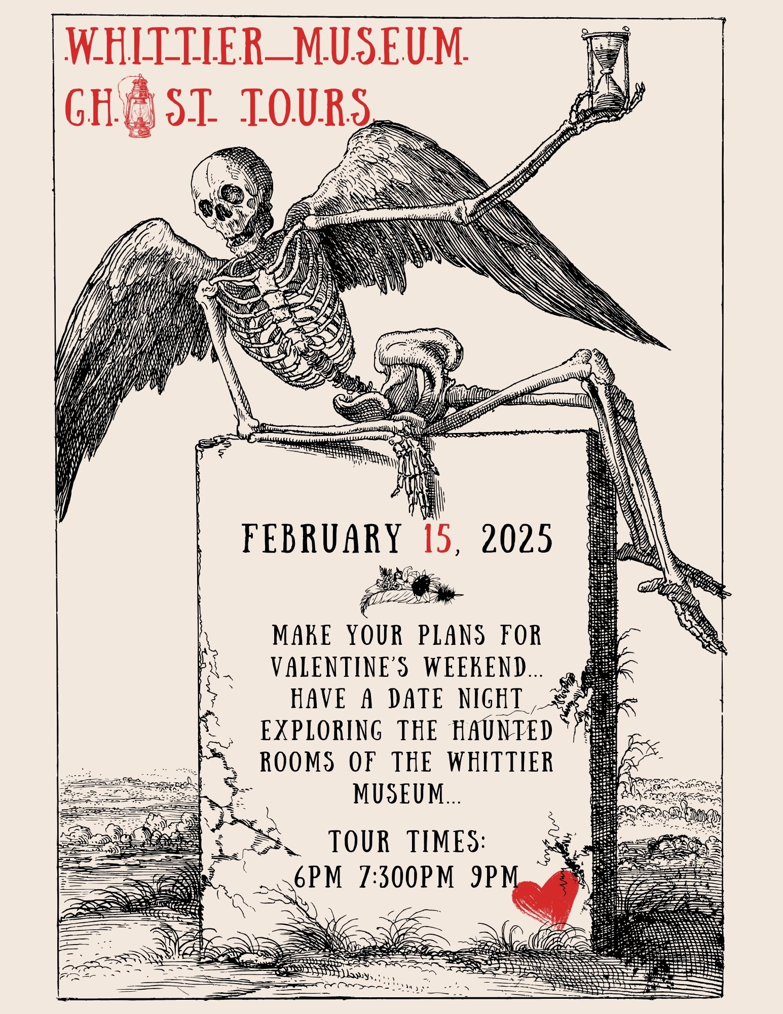 Ghost Tours Valentines Flyer