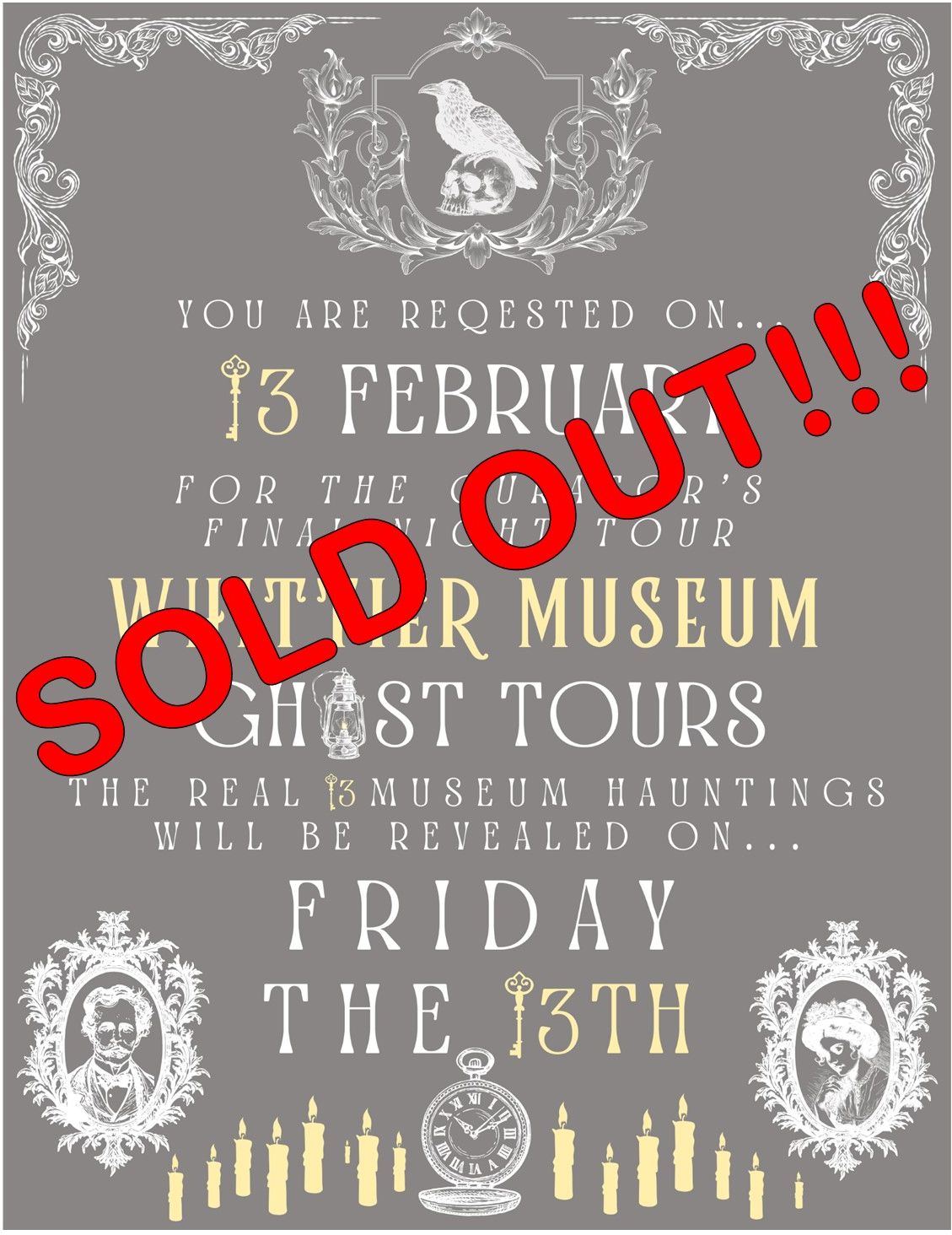 Ghost Tours Sold Out Flyer