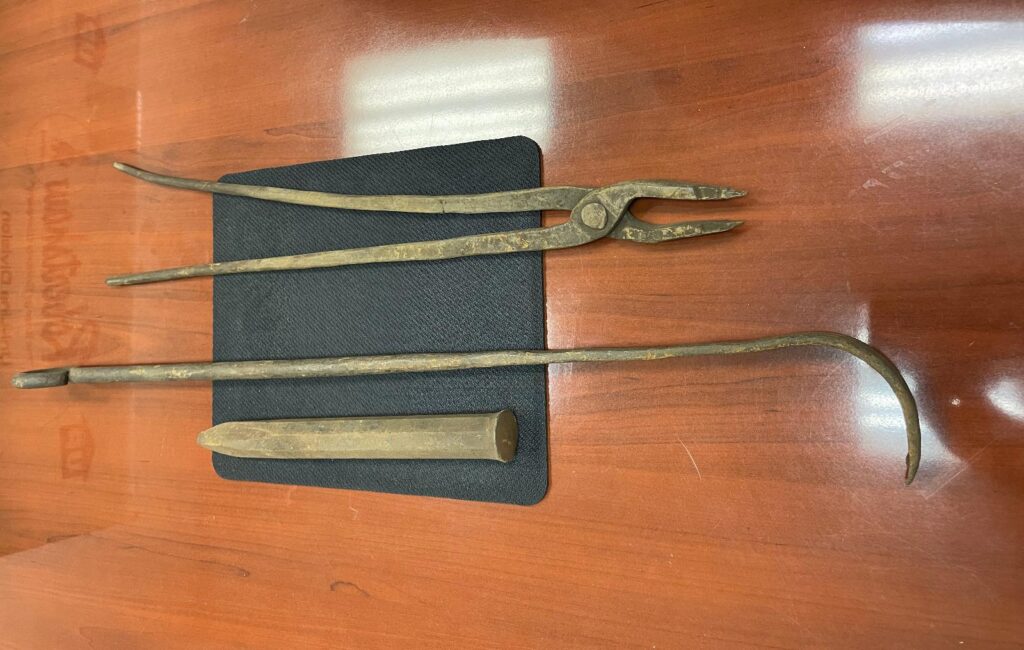 blacksmithing tools owned by Rasmus Rasmussen